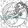 Golden Oldies - Mermaids 10 PDF Printable Colouring Pages Pack #1 - Image 6