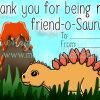 Digital Download Printable Valentines Day Dinosaur Class Cards - Image 3