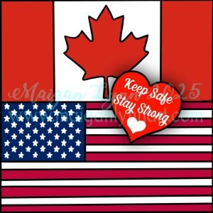 Canada United States Neighbours Vinyl Sticker