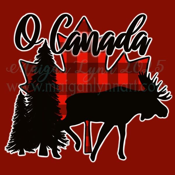 O Canada Moose and Maple Leaf Vinyl Sticker