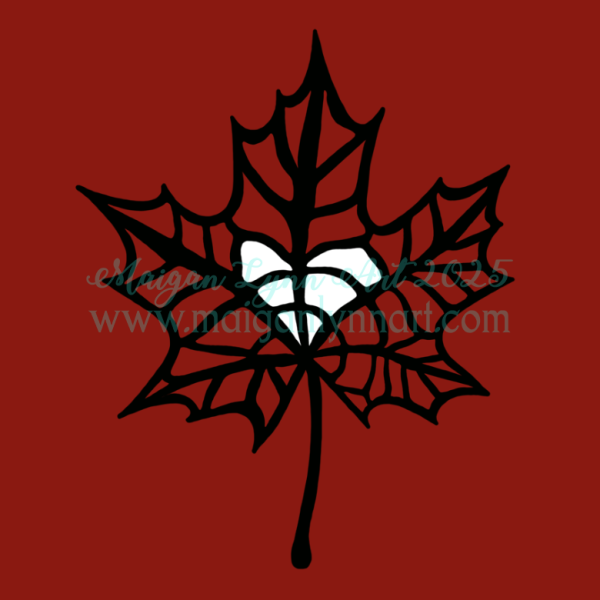 Stylized Maple Leaf Vinyl Sticker