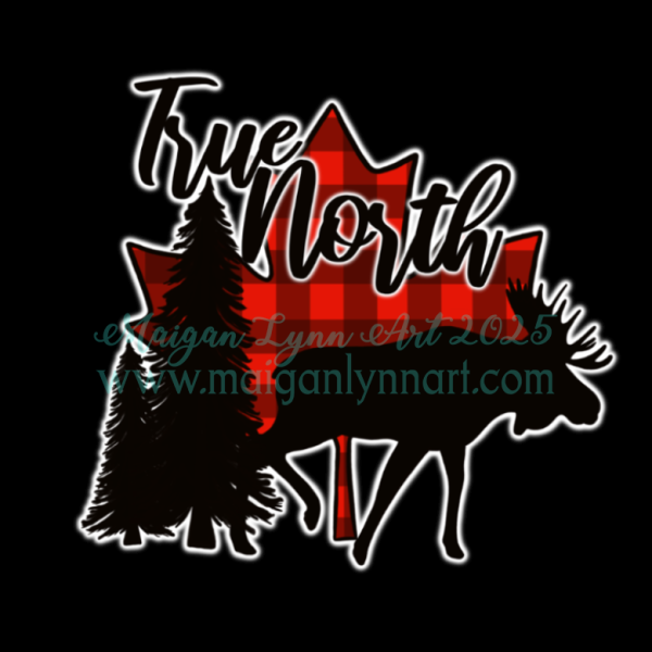 True North Canadian Moose Vinyl Sticker