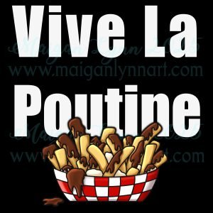 Vive La Poutine funny Canadian Vinyl Sticker