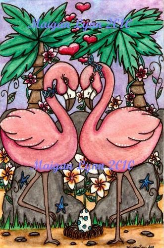 Sweet Flamingo Love