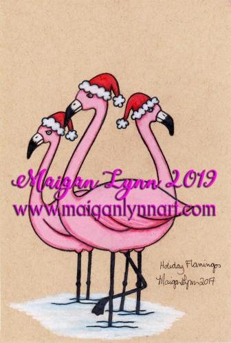 Holiday Flamingos